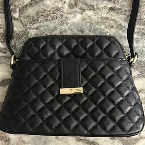 Talbots Black Quilted Crossbody Bag